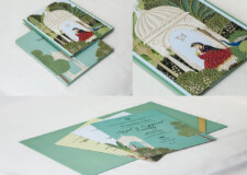 Pichwai Theme Wedding Invitation Card BM 413 Green