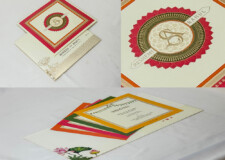 Red & Beige Indian Wedding Card BM 442