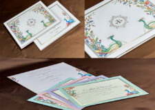 Peacock Theme Designer Wedding Card Design BM 453