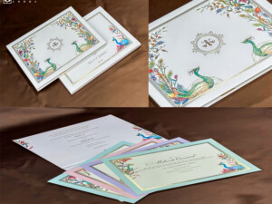 Peacock Theme Designer Wedding Card Design BM 453