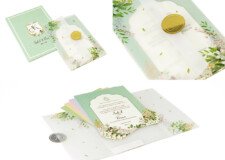 Modern Leaves Tropical Theme Wedding Card BM 476
