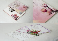 Floral Theme Wedding Card BM 483