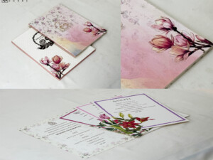 Floral Theme Wedding Card BM 483