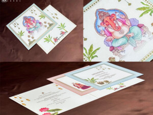 Ganesh Theme Traditional Wedding Card BM 491