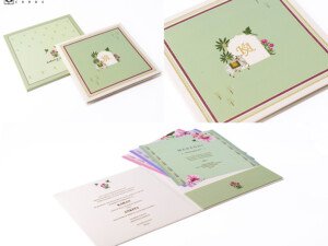 Pichwai Cow Theme Wedding Card BM 507