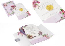 Rose Floral Theme Wedding Card BM 509