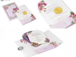 Rose Floral Theme Wedding Card BM 509