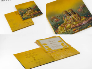 Radha Krishna Theme Wedding Card BM 517