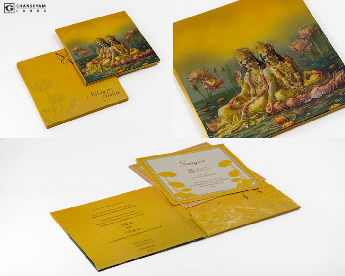Radha Krishna Theme Wedding Card BM 517