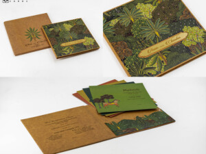 Pichwai Craft Paper Wedding Card Design BM 520