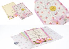 Watercolour Floral Wedding Invitation BM 522