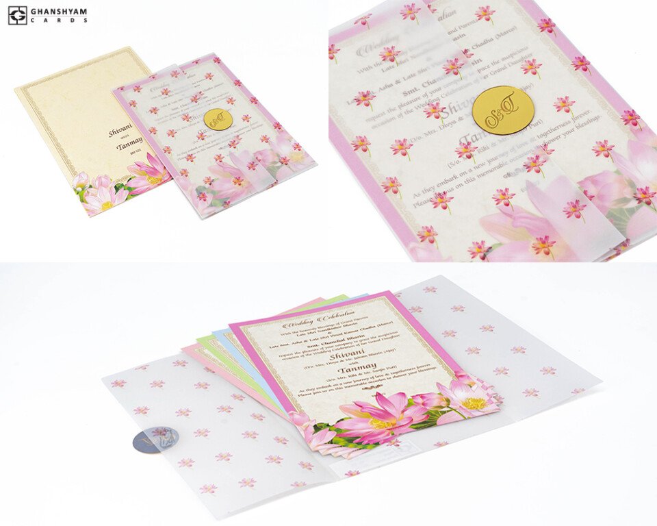 Watercolour Floral Wedding Invitation BM 522