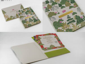Pichwai Theme Wedding Card Design BM 529