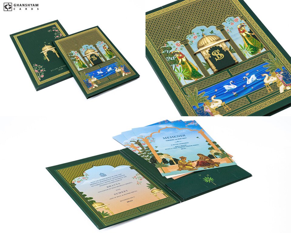 Traditional Padded Designer Wedding Card BM 633