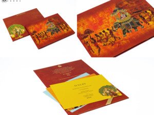 Royal Elephant Theme Wedding Card BM 635