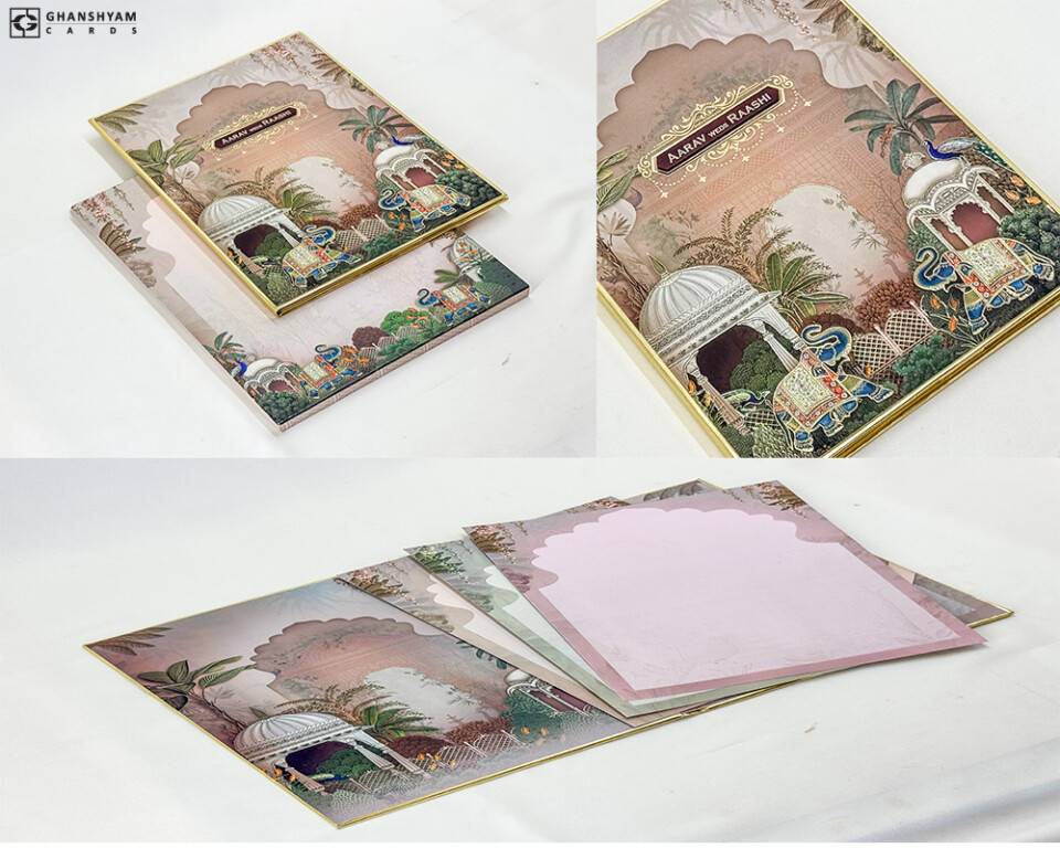 Royal Elephant Theme Wedding Card DS Legend 02