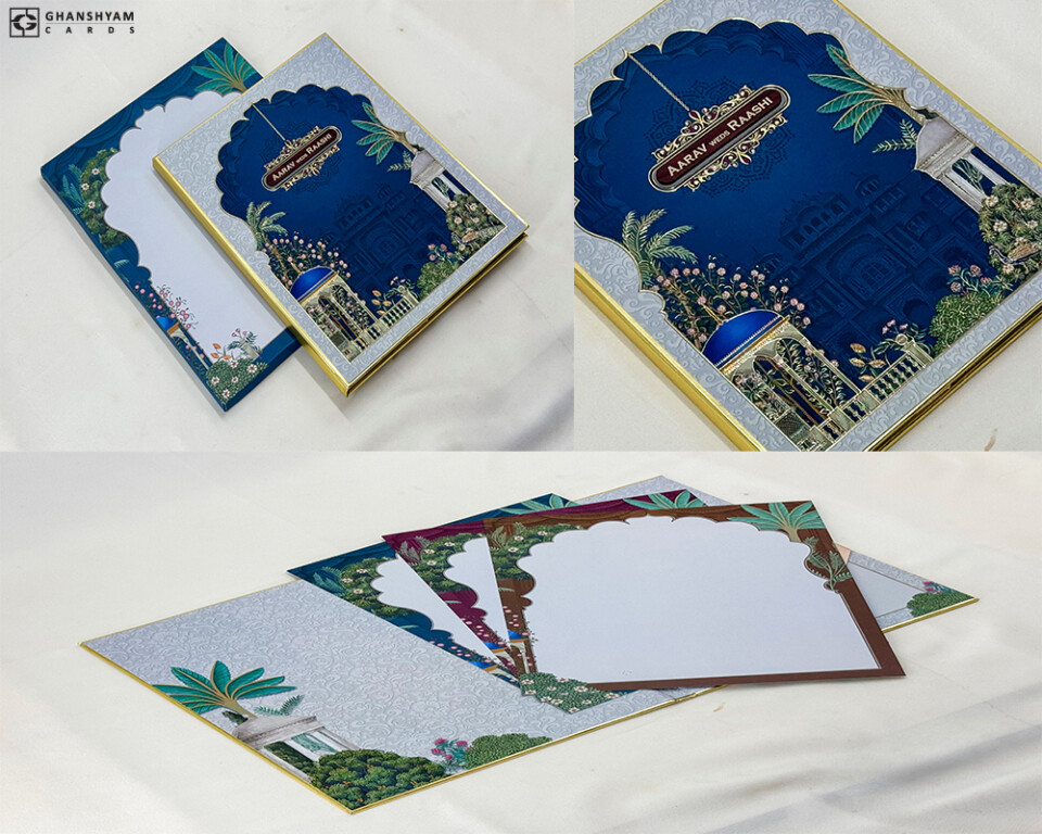 Blue Garden Theme Wedding Card DS Legend 04