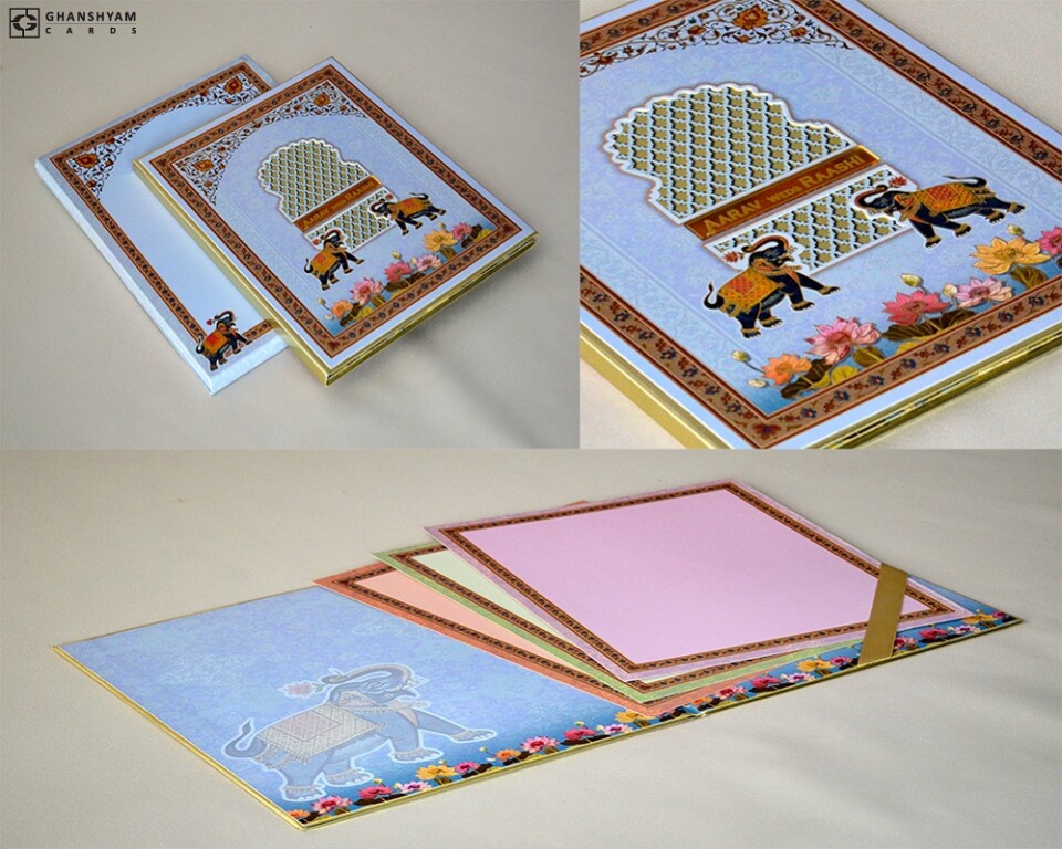 Elephant Theme Wedding Card DS LEXUS 08