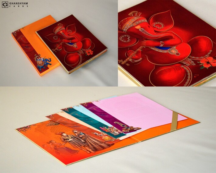 Ganesh / Ganpati Traditional Hindu Wedding Card DS LEXUS 09
