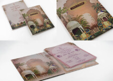 Traditional Padded Wedding Card Design DS Lavanya 02