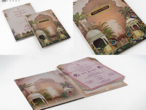 Traditional Padded Wedding Card Design DS Lavanya 02
