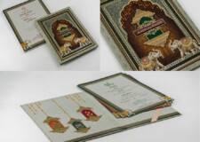 Traditional Padded Wedding Card Design DS Lavanya 07