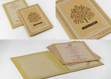 Tree of Life Padded Wedding Card Design DS Lavanya 08