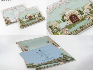 Traditional Elephant Theme Wedding Invitation DS Limfy 05