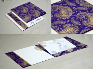 Paisley or Keri Design Purple Wedding Card GC 1003