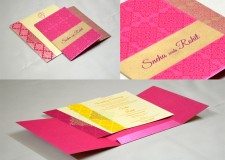 Pink Designer Budget Wedding Card GC 2009
