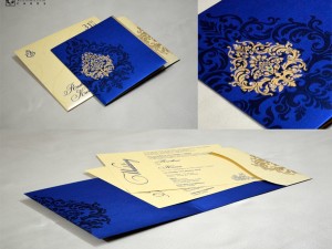 Royal Blue Budget Wedding Card GC 2016