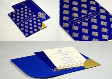 Blue Designer Budget Wedding Card GC 3002