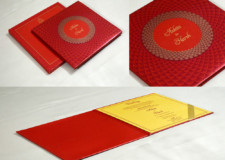 Red Padded Wedding Card GC 3068