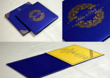 Blue Padded Wedding Card GC 3071
