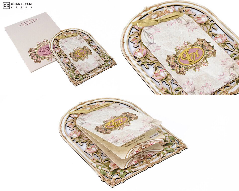 Designer MDF Wedding Card LM 1002