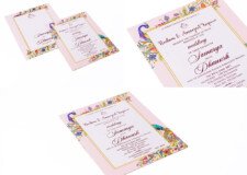 Peacock Theme Engagement Invitation LM 1016