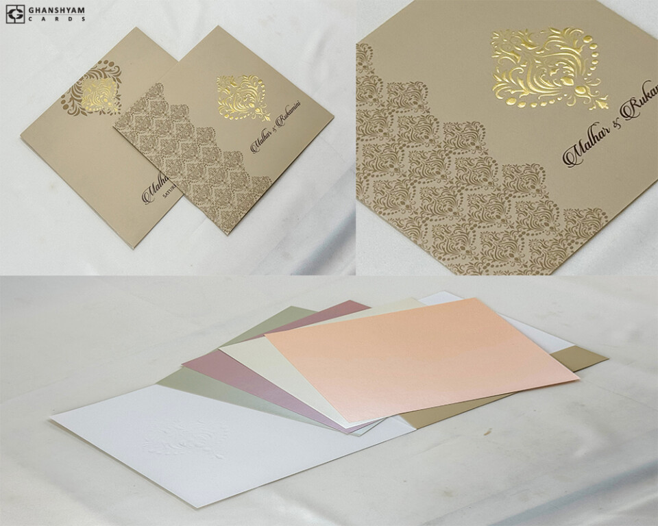 Budget Wedding Card Design LM 565