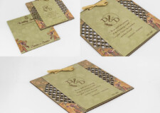 Royal Elephant MDF Laser Cut Wedding Card LM 687