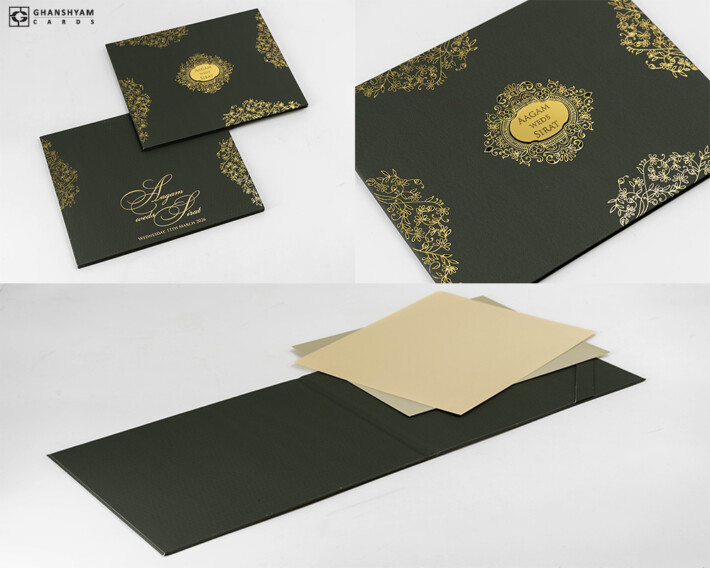 Dark Green Multifaith Invitation Design LM 828