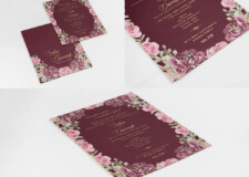 Floral Engagement Invitation Design LM 838