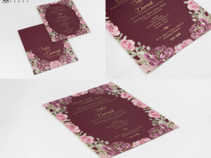 Floral Engagement Invitation Design LM 838