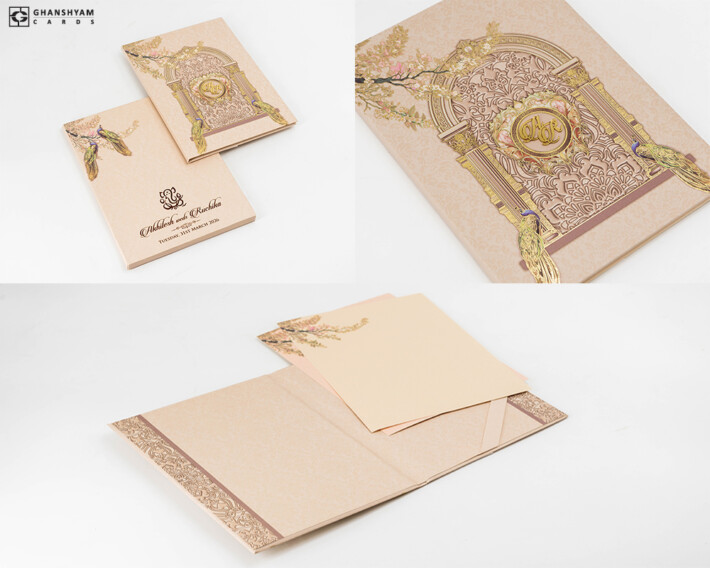 Peacock Theme Wedding Invitation LM 844