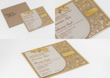Designer Lasercut Wedding Invitation LM 877