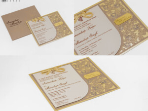 Designer Lasercut Wedding Invitation LM 877