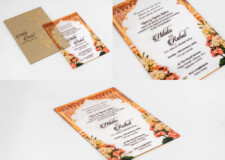 Rose Theme Engagement Invitation LM 907