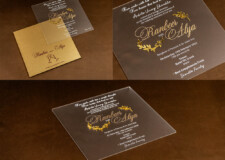 Frosted Acrylic Engagement Invitation LM 910