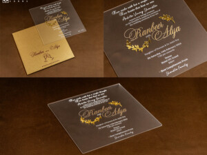 Frosted Acrylic Engagement Invitation LM 910