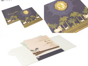 Pichwai Cow Theme Budget Wedding Card LM 938