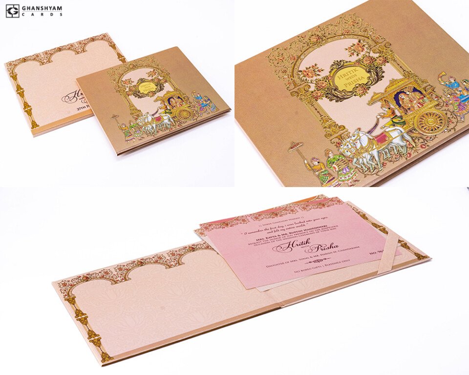 Traditional Padded Wedding Card LM 963