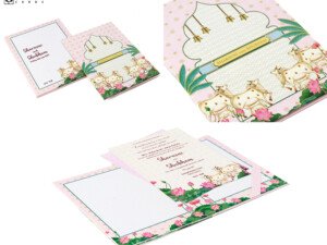 Pichwai Cow Theme Budget Padded Wedding Card LM 968